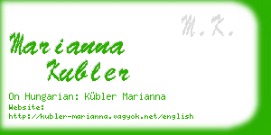 marianna kubler business card